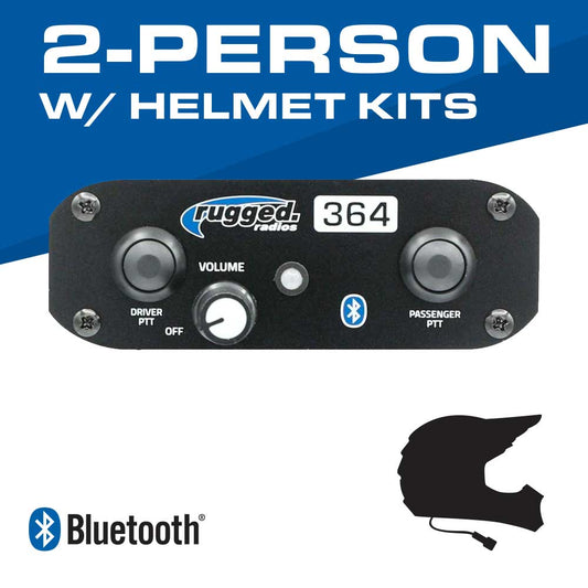 2 Person - 364 Communication Intercom System with Helmet Kits